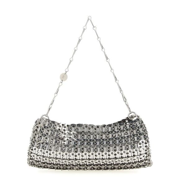 Paco Rabanne Handbags - Paco Rabanne Silver Brass Clutch Women's Bag